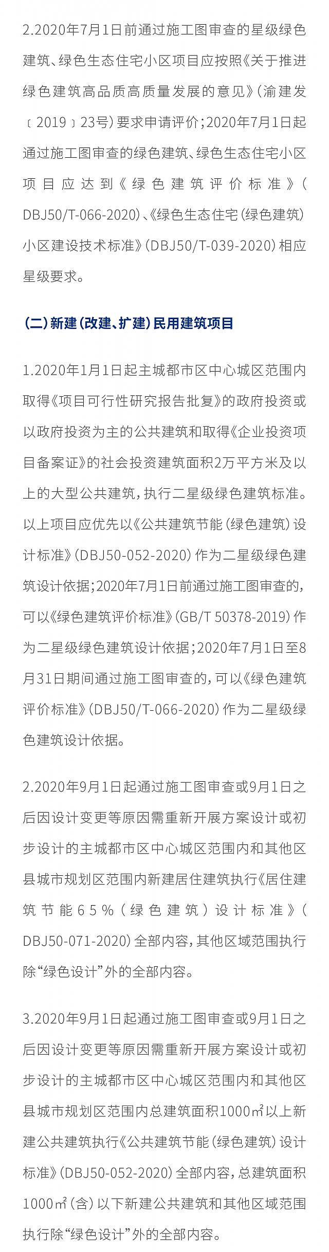 最新！重慶市住建委發布綠色建筑相關地方標準的執行事項