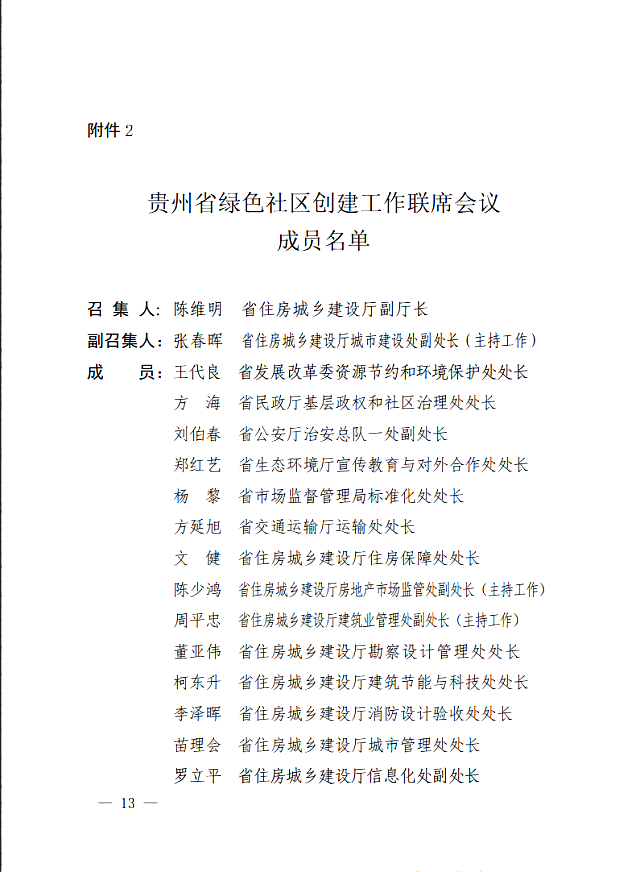 貴州省住房城鄉(xiāng)建設(shè)廳等七部門關(guān)于印發(fā)《貴州省綠色社區(qū)創(chuàng)建工作方案》的通知