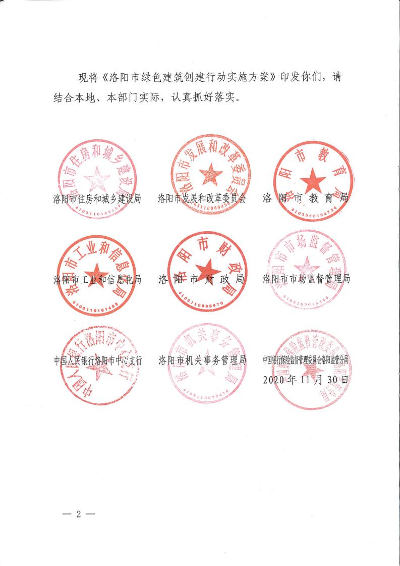 洛建【2020】73號關于印發洛陽市綠色建筑創建行動實施方案的通知