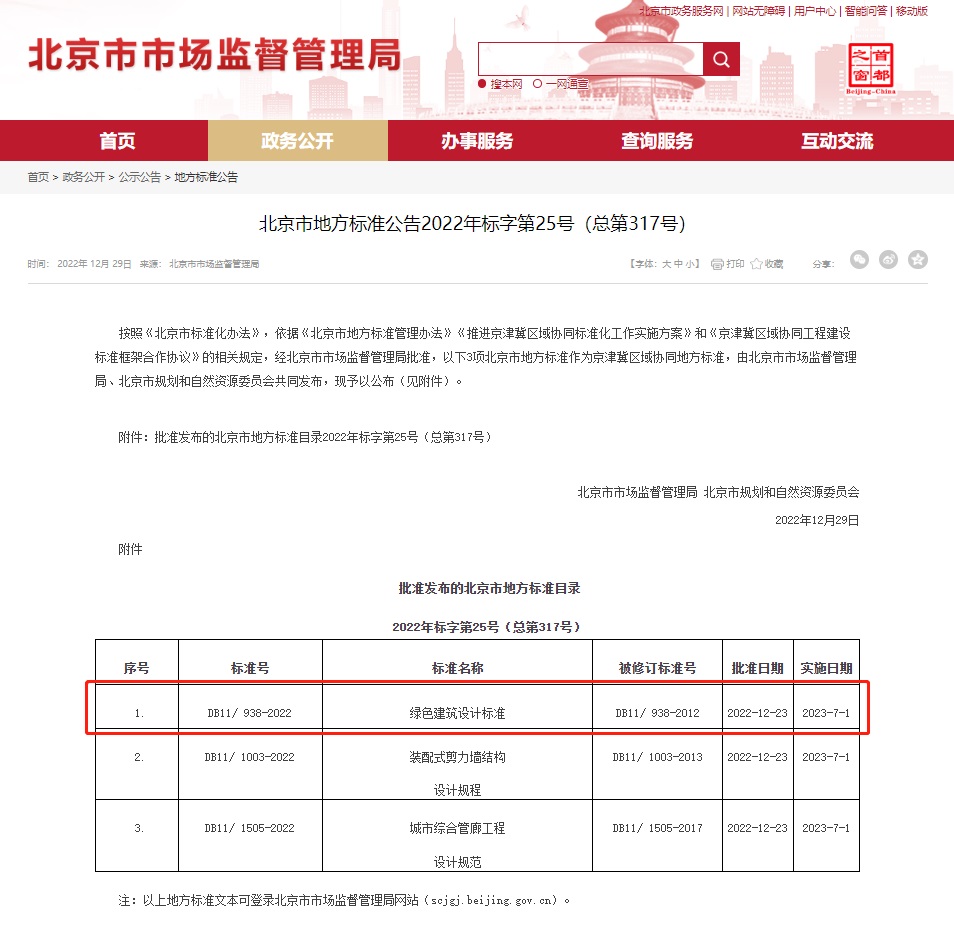 京津冀區域協同地方標準《綠色建筑設計標準》發布